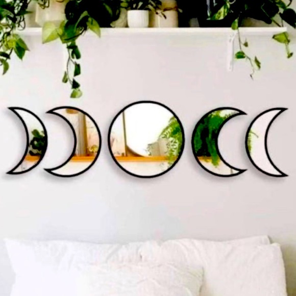 Wall Decor Nwot Moon Phase Mirror Set Poshmark